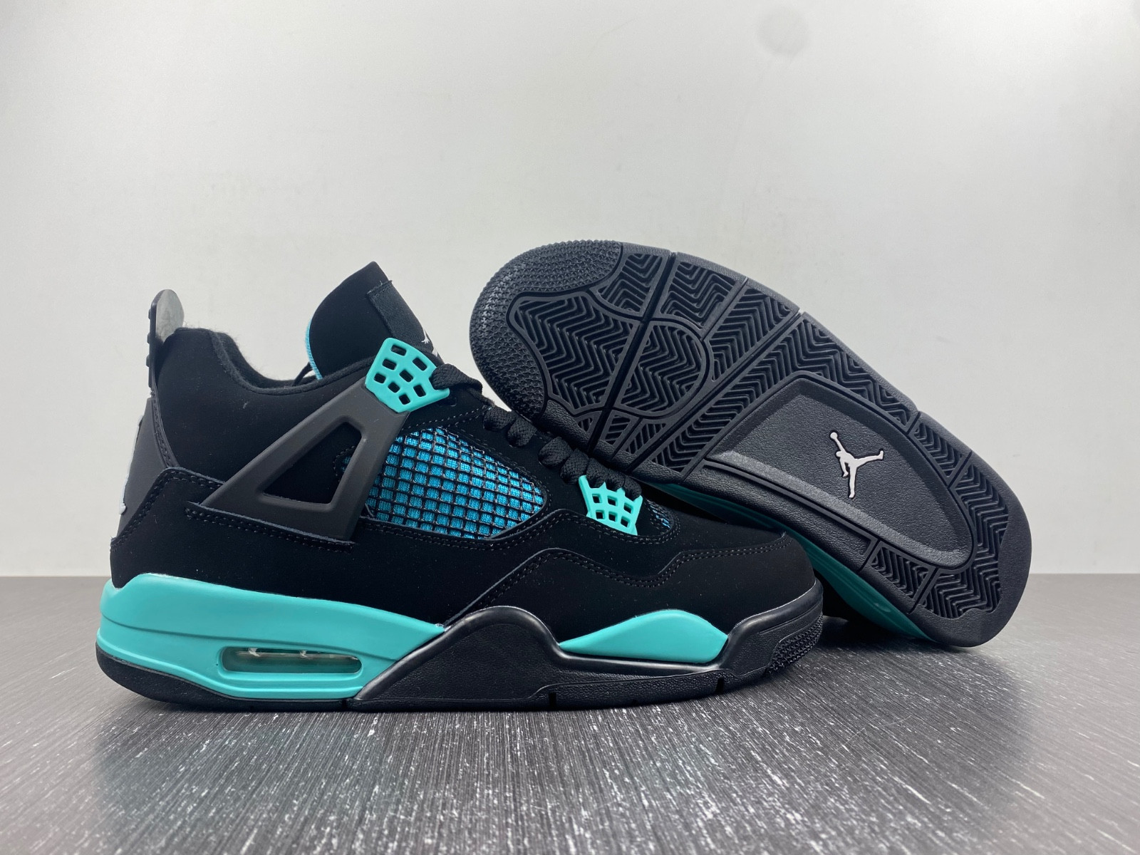air jordan 4 black T*f*ny green bq7669-132