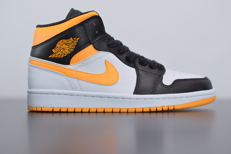 air jordan 1 mid laser orange black cv5276-107
