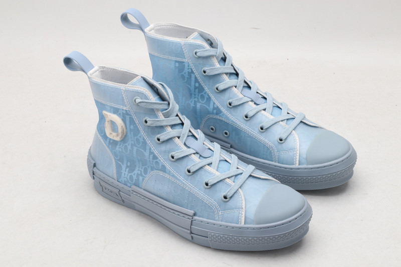 dio* b23 oblique high-top white sneaker
