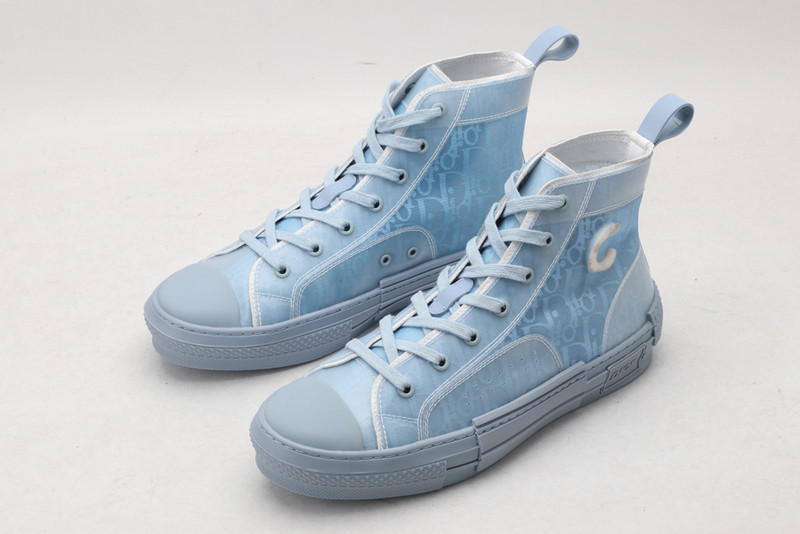 dio* b23 oblique high-top white sneaker