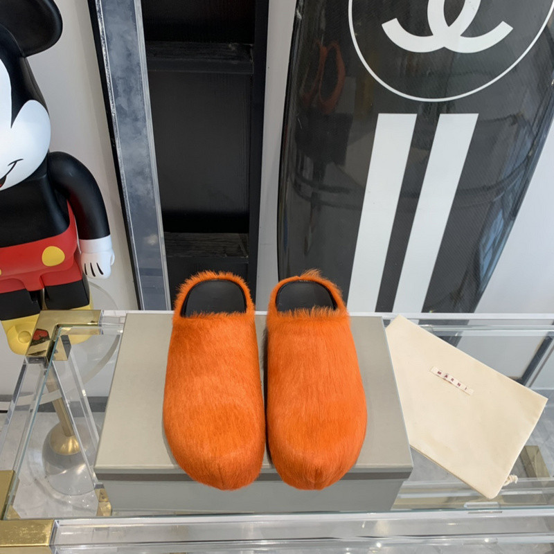 marni calf hair slippers