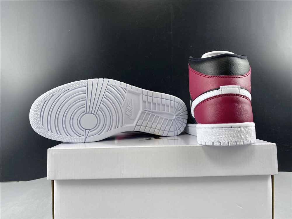 air jordan 1 mid “noble red” bq6472-016